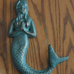 Cast PRAYING MERMAID Wall Hanging
